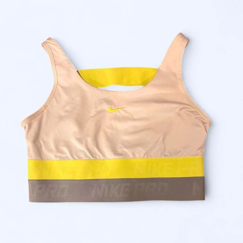 Nike Women's White and Green Bra